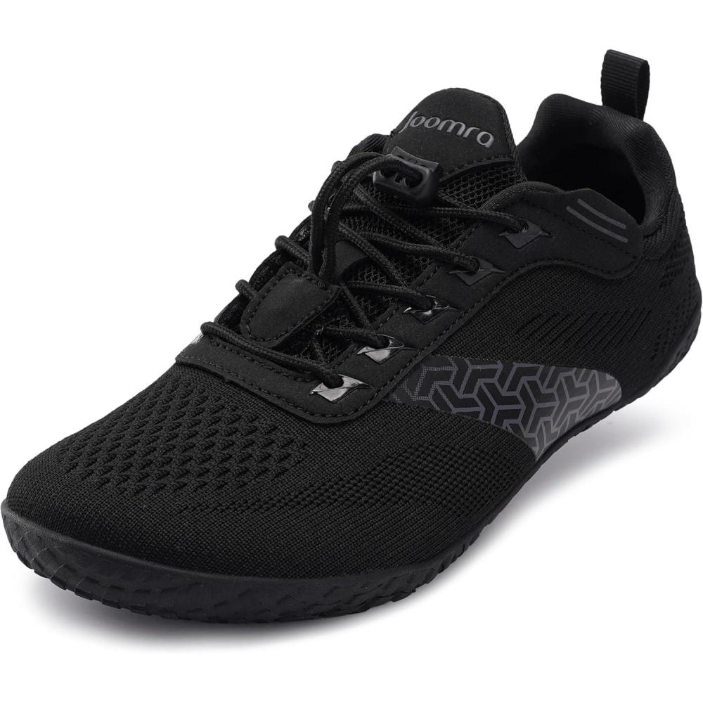 image:imageJoomra Womens Wide Toe Box Barefoot Trail Running Shoes Zero Drop Minimalist Sneakers Durable Grippy Rubber OutsoleW705 All Black