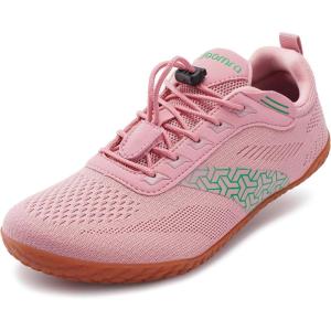 Joomra Women’s Wide Toe Box Barefoot Trail Running Shoes | Zero Drop Minimalist Sneakers | Durable Grippy Rubber Outsole(W705 | Pink)