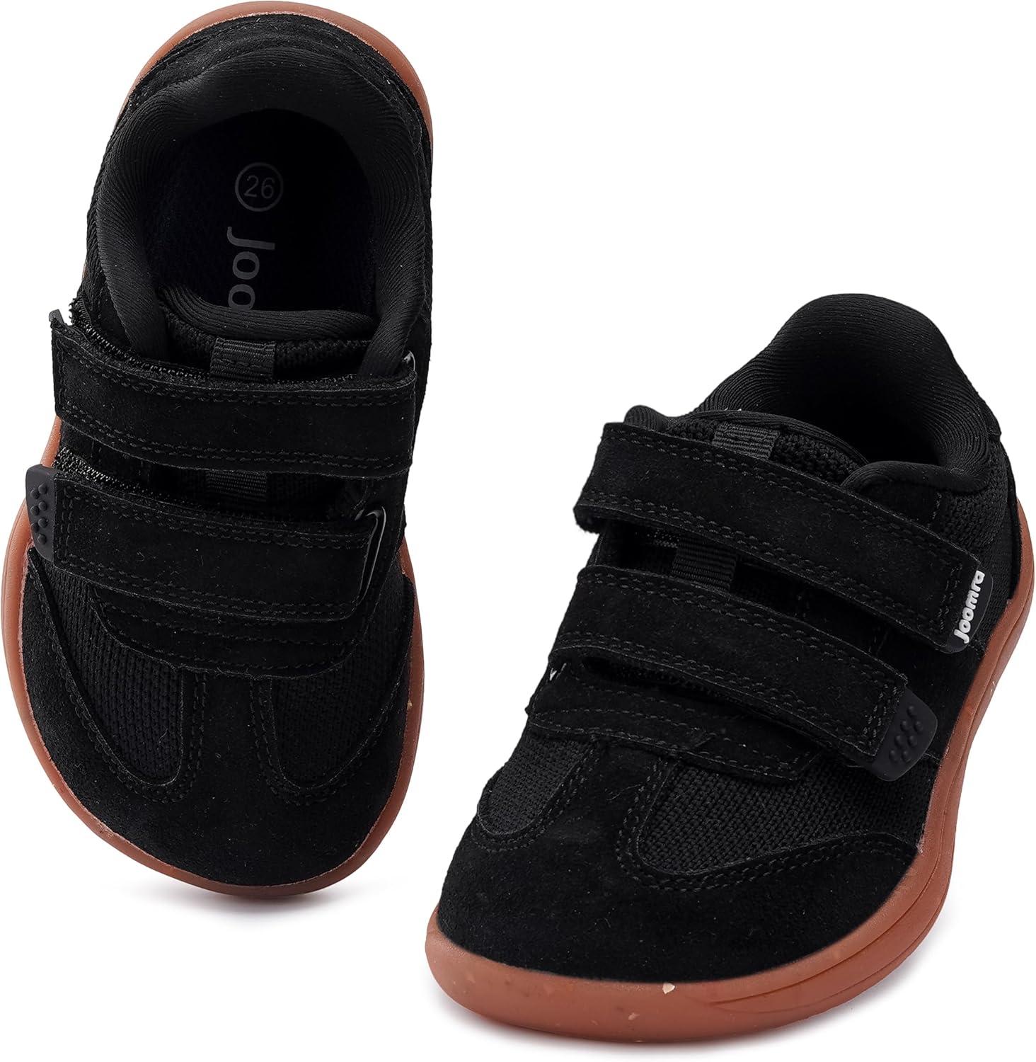 image:imageJoomra ToddlerLittle Kid Wide Barefoot Shoes Splay Naturally Minimalist Sneakers for Boys Girls Durable Adjustable StrapW8k13 Black
