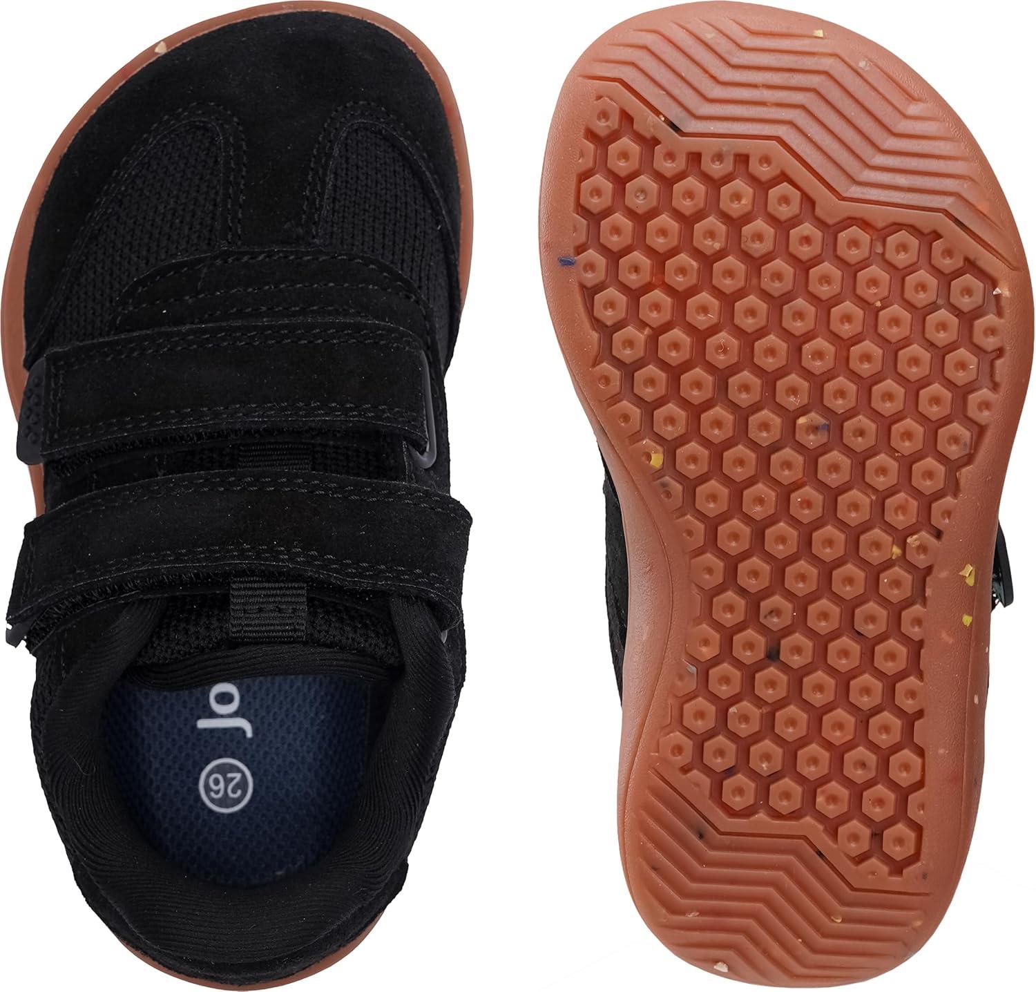 image:imageJoomra ToddlerLittle Kid Wide Barefoot Shoes Splay Naturally Minimalist Sneakers for Boys Girls Durable Adjustable StrapW8k13 Black