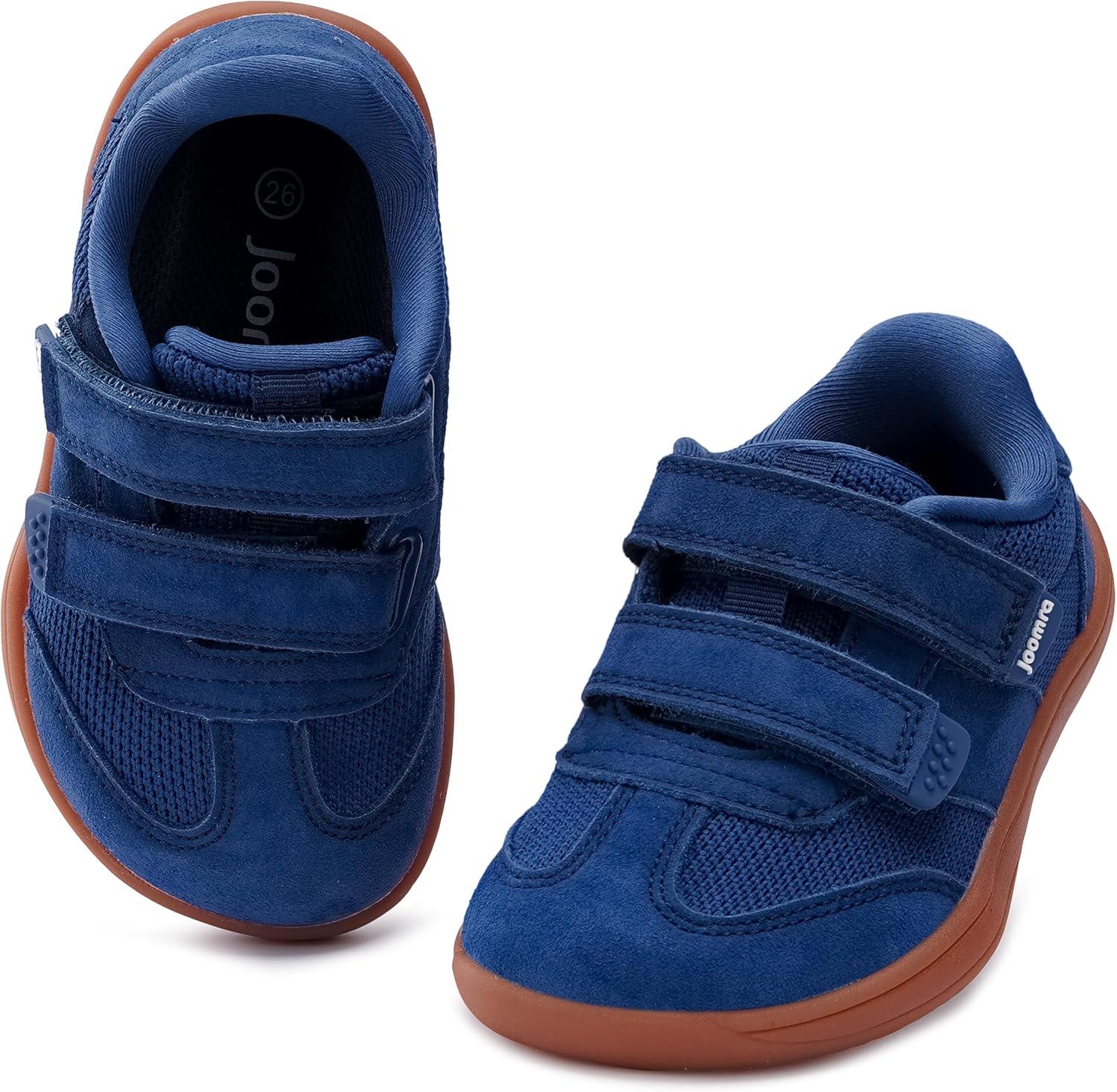image:imageJoomra ToddlerLittle Kid Wide Barefoot Shoes Splay Naturally Minimalist Sneakers for Boys Girls Durable Adjustable StrapW8k13 Blue