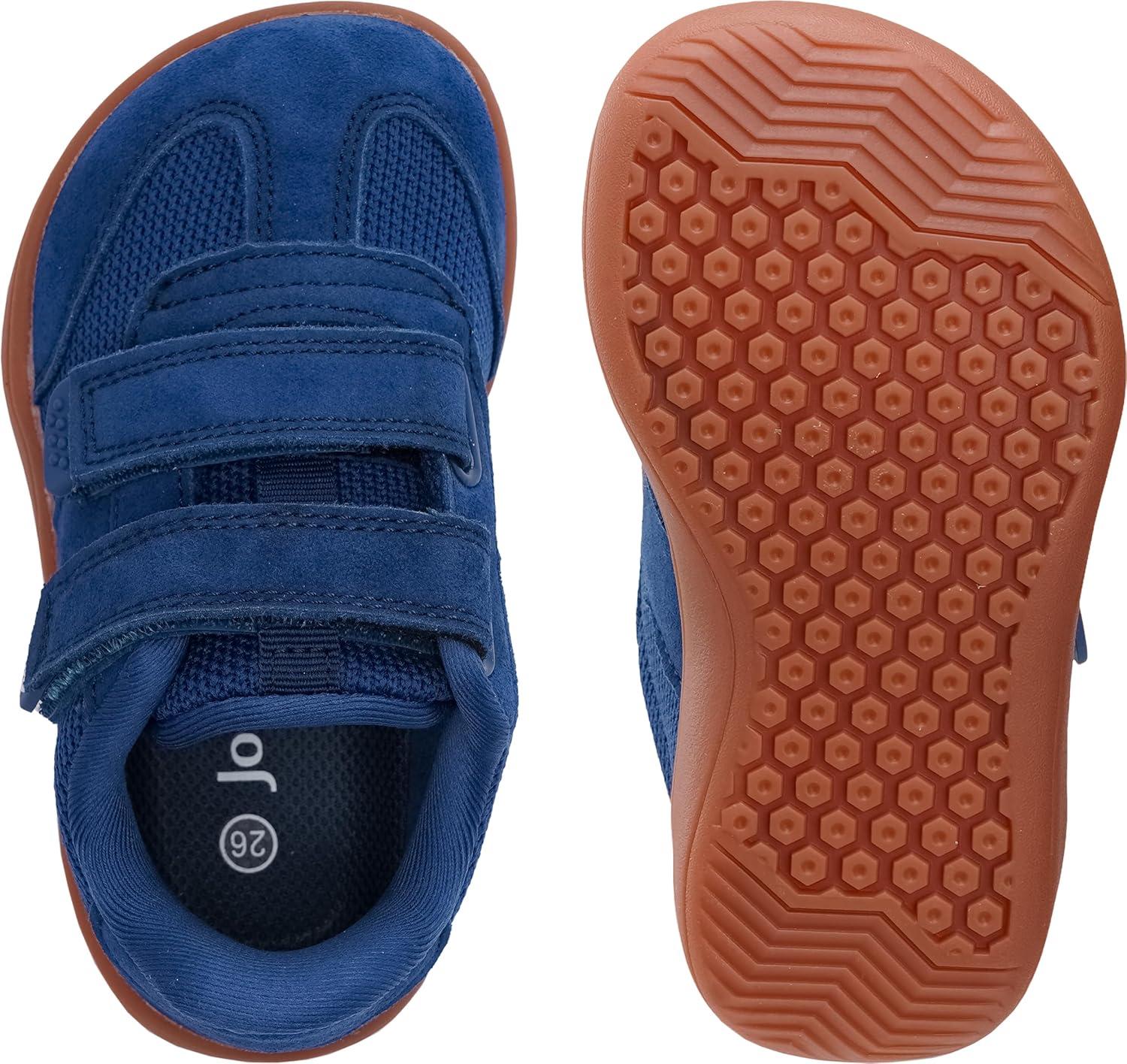 image:imageJoomra ToddlerLittle Kid Wide Barefoot Shoes Splay Naturally Minimalist Sneakers for Boys Girls Durable Adjustable StrapW8k13 Blue