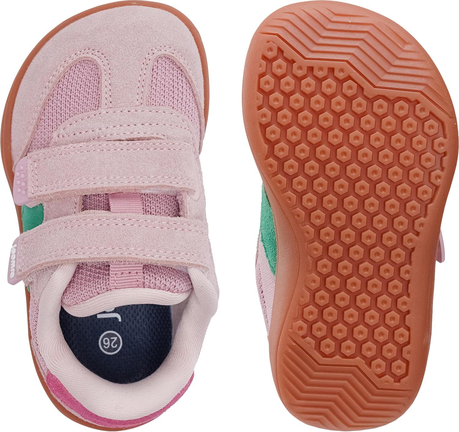 image:imageJoomra ToddlerLittle Kid Wide Barefoot Shoes Splay Naturally Minimalist Sneakers for Boys Girls Durable Adjustable StrapW8k13 Pink