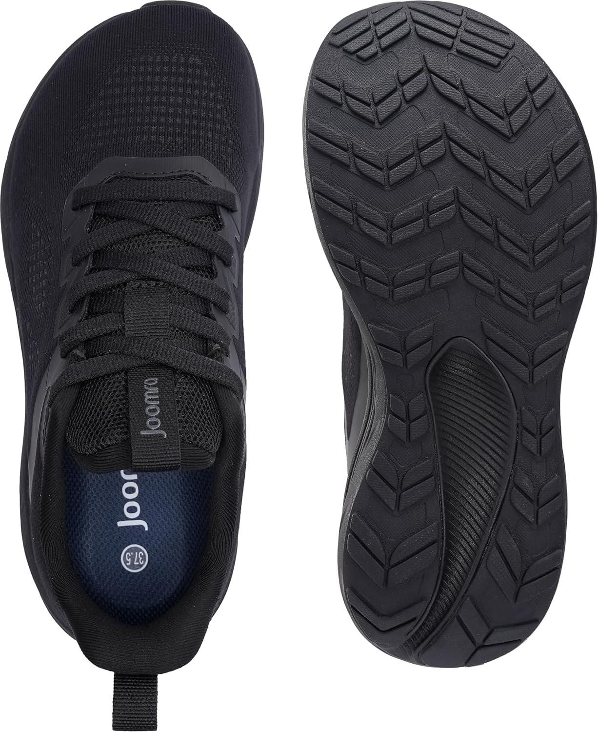 image:imageJoomra Womens Wide Toe Box Walking Shoes Thick Cushioned Sole Running Sneakers 177 in Stack HeightAll Black