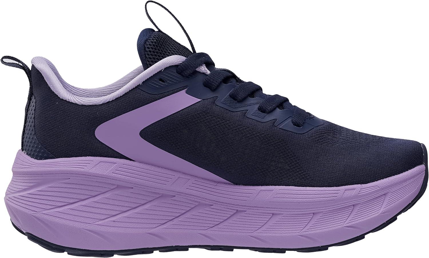 image:imageJoomra Womens Wide Toe Box Walking Shoes Thick Cushioned Sole Running Sneakers 177 in Stack HeightBlue Purple
