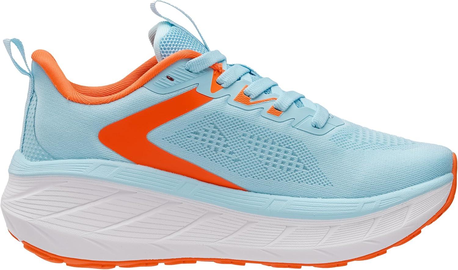 image:imageJoomra Womens Wide Toe Box Walking Shoes Thick Cushioned Sole Running Sneakers 177 in Stack HeightLight Blue