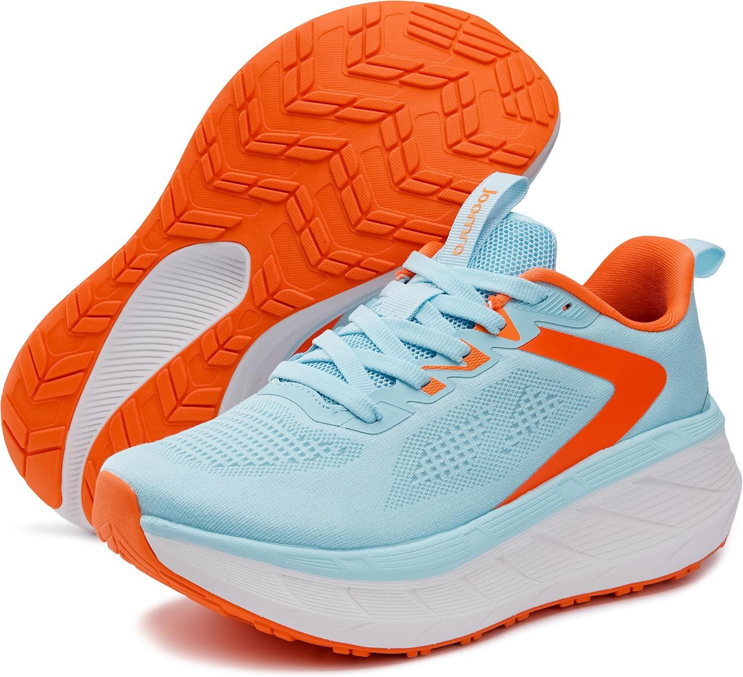 image:imageJoomra Womens Wide Toe Box Walking Shoes Thick Cushioned Sole Running Sneakers 177 in Stack HeightLight Blue