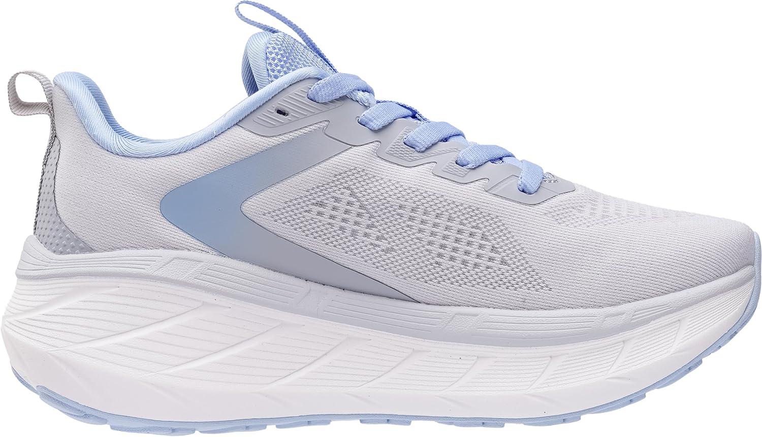 image:imageJoomra Womens Wide Toe Box Walking Shoes Thick Cushioned Sole Running Sneakers 177 in Stack HeightLight Grey