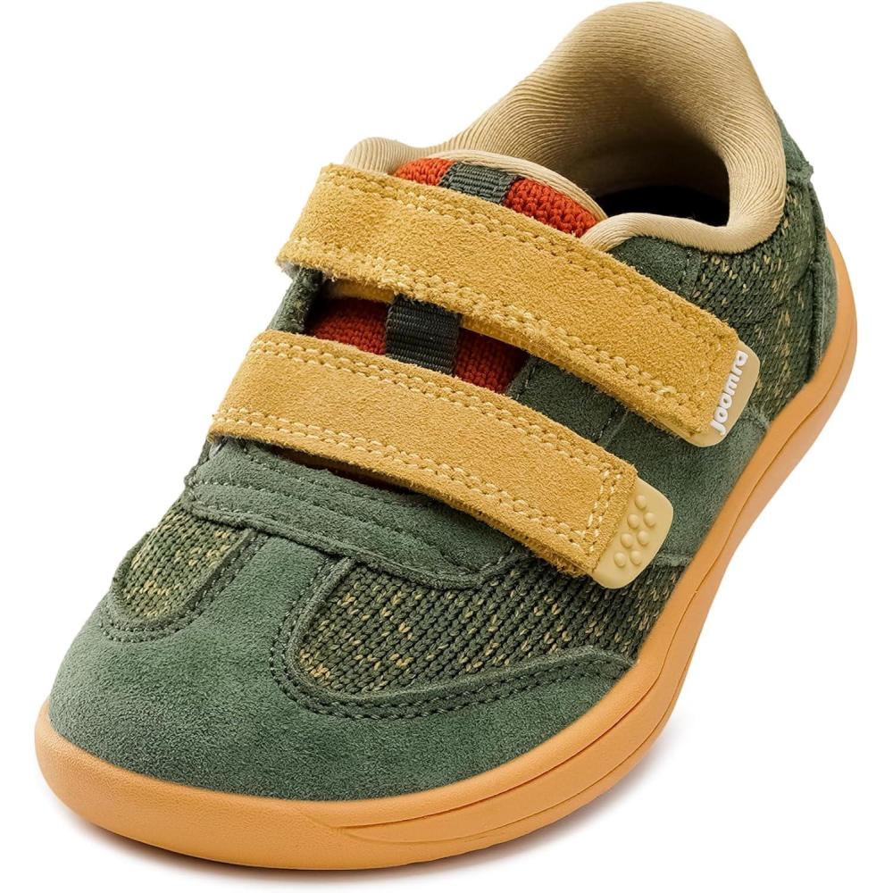 image:imageJoomra ToddlerLittle Kid Wide Barefoot Shoes Splay Naturally Minimalist Sneakers for Boys Girls Durable Adjustable StrapW8k13 Green Yellow