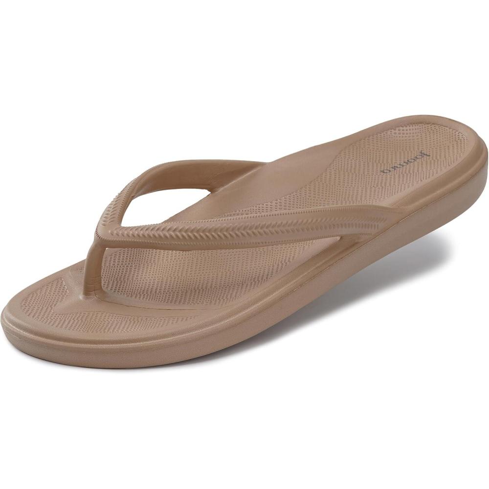 image:imageJoomra Womens Arch Support Flip Flops Orthopedic Plantar Fasciitis Thong SandalsBrown