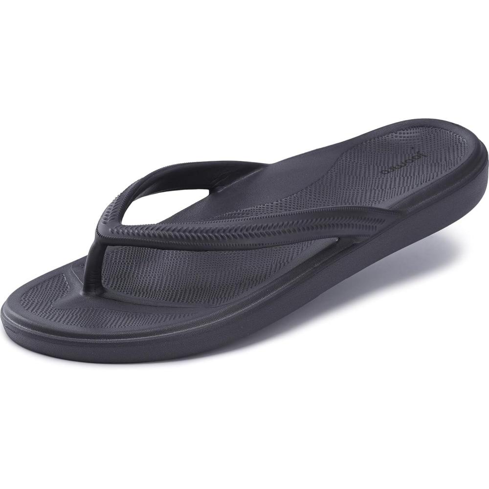 image:imageJoomra Womens Arch Support Flip Flops Orthopedic Plantar Fasciitis Thong SandalsDark Grey