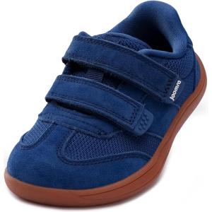Joomra Toddler/Little Kid Wide Barefoot Shoes | Splay Naturally Minimalist Sneakers for Boys Girls | Durable Adjustable Strap(W8k13 | Blue)