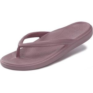 Joomra Women’s Arch Support Flip Flops Orthopedic Plantar Fasciitis Thong Sandals(Blush)