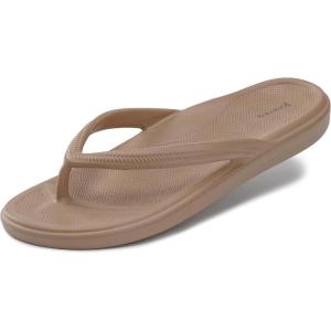Joomra Women’s Arch Support Flip Flops Orthopedic Plantar Fasciitis Thong Sandals(Brown)