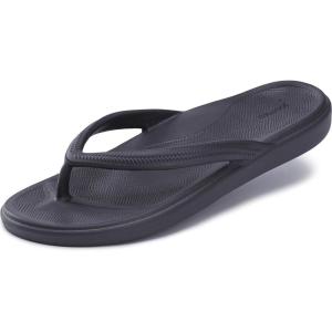 Joomra Women’s Arch Support Flip Flops Orthopedic Plantar Fasciitis Thong Sandals(Dark Grey)